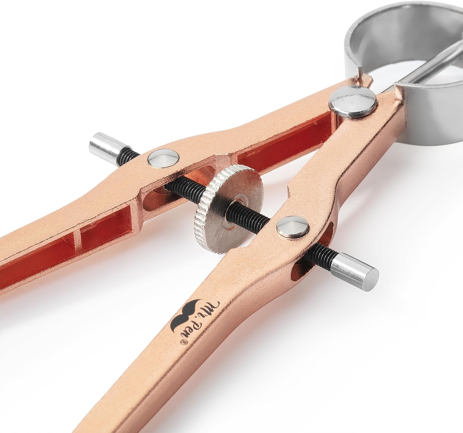 Metal Compass with Lock, Rose Gold, Bow Compass, Leads Set - Image 7