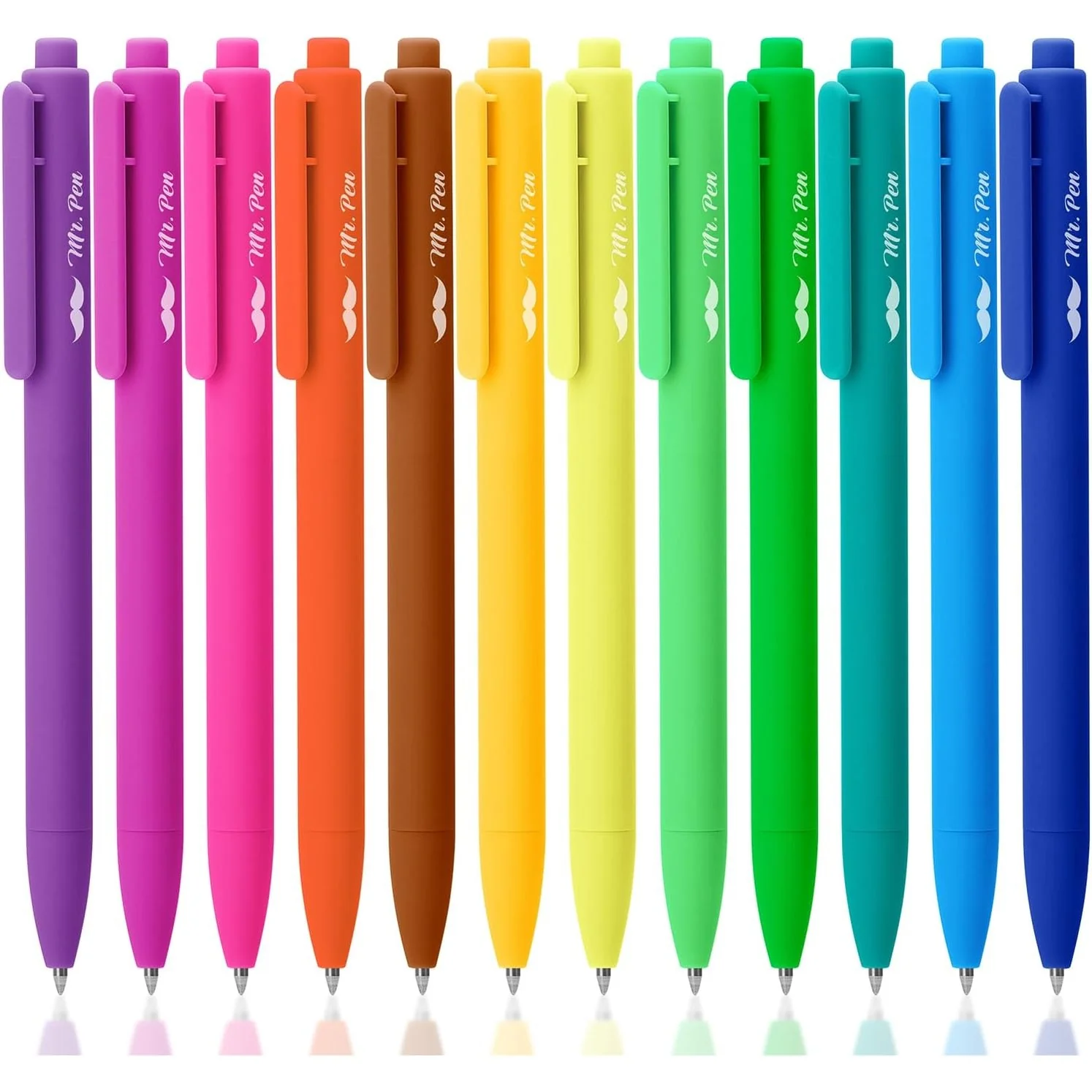 Retractable Gel Pens, 12 Pack, Cute Design, Colored Ink, Quick-Dry, Fine Point 0.7mm - Image 10