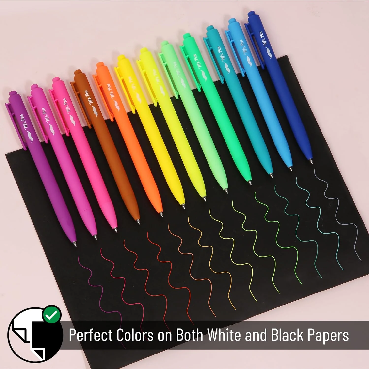 Retractable Gel Pens, 12 Pack, Cute Design, Colored Ink, Quick-Dry, Fine Point 0.7mm - Image 13