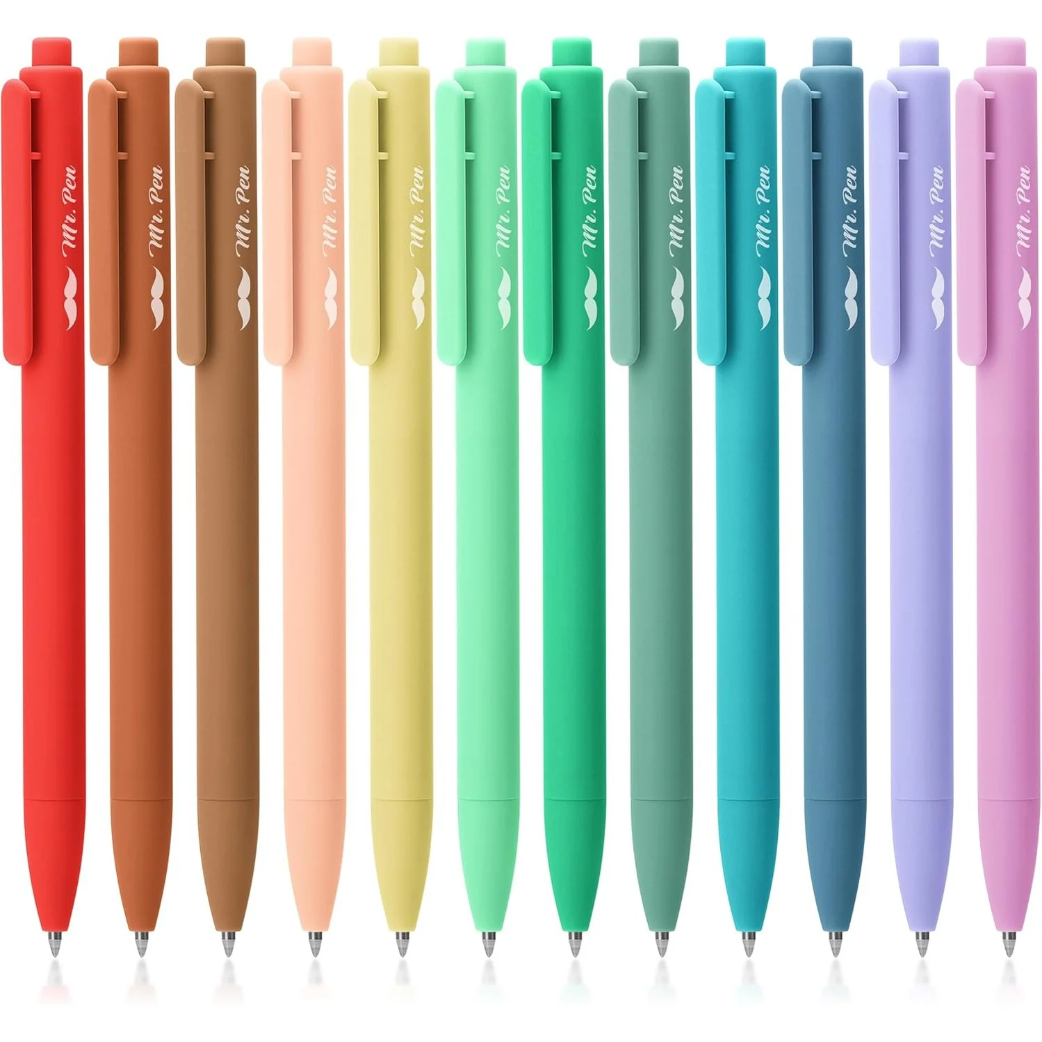 Retractable Gel Pens, 12 Pack, Cute Design, Colored Ink, Quick-Dry, Fine Point 0.7mm - Image 16
