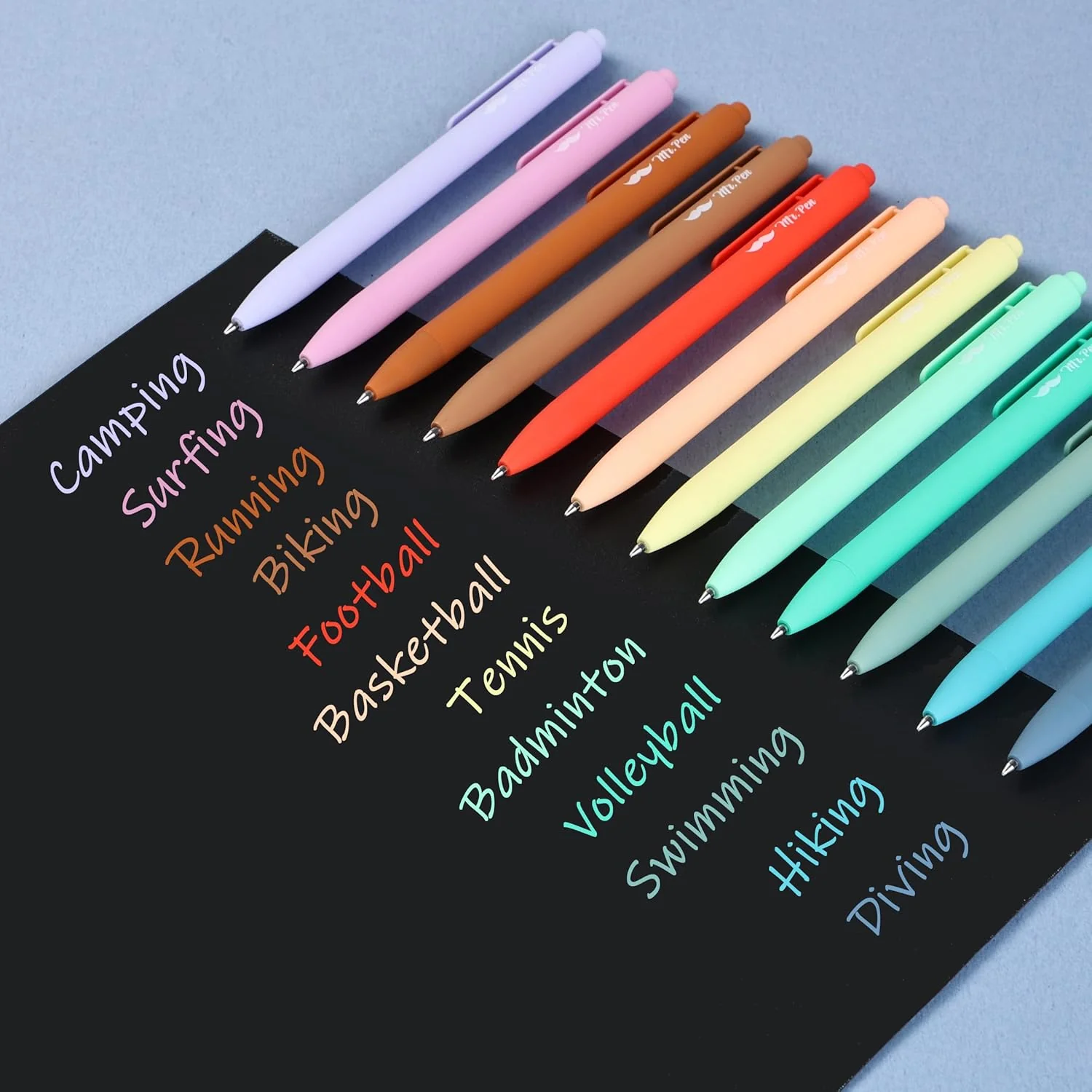Retractable Gel Pens, 12 Pack, Cute Design, Colored Ink, Quick-Dry, Fine Point 0.7mm - Image 23