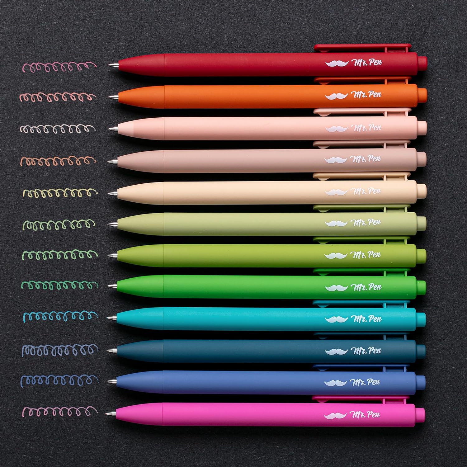 Retractable Gel Pens, 12 Pack, Cute Design, Colored Ink, Quick-Dry, Fine Point 0.7mm - Image 8