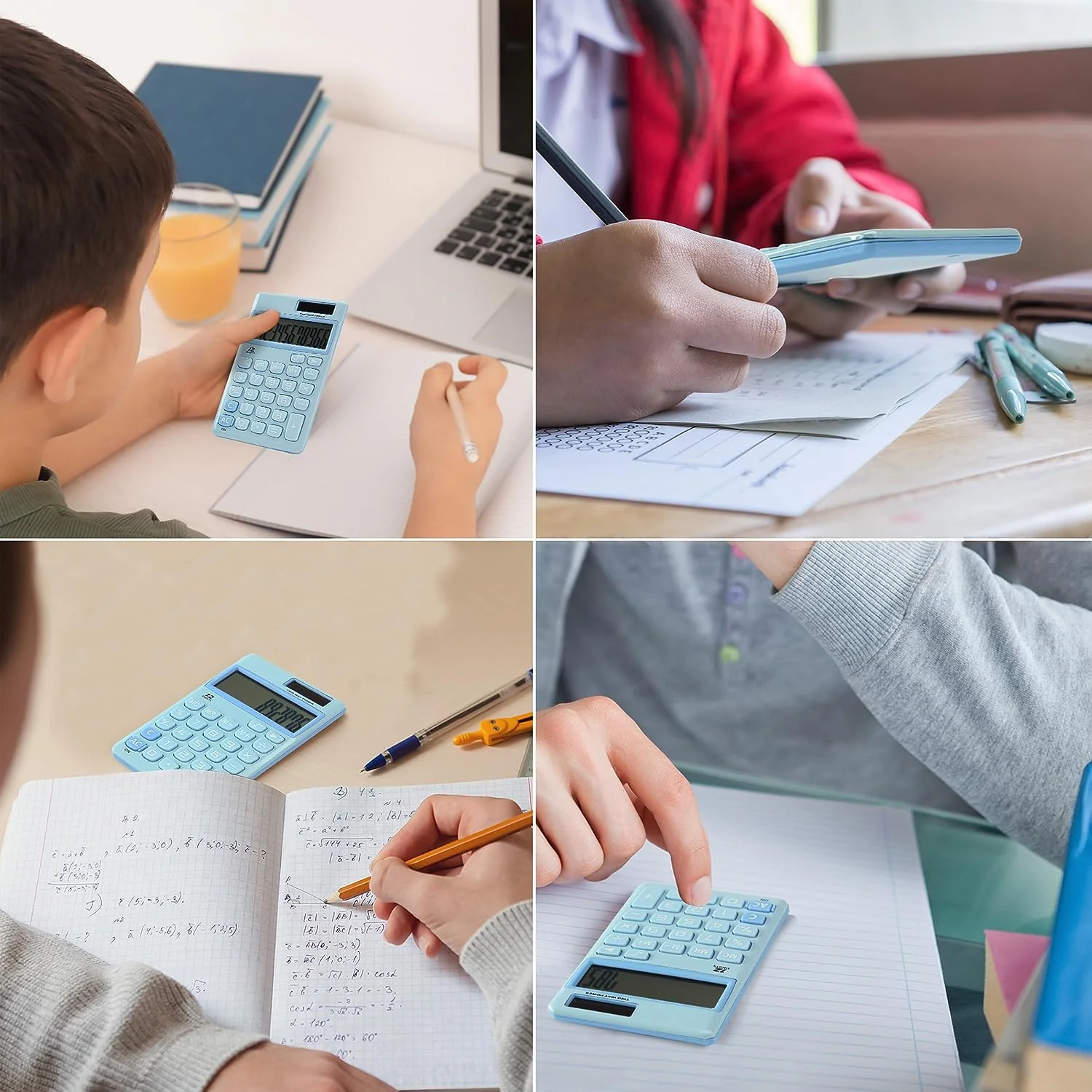 12-Digit Solar Calculator, Light Blue, Standard Function, Handheld - Image 6
