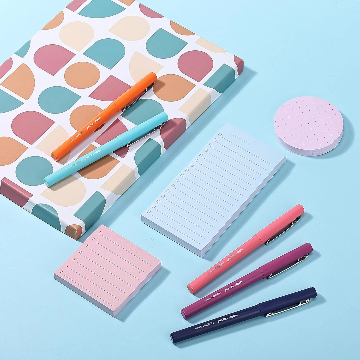 Sticky Notes Gift Box + Felt-Tip Pens, 305 pcs, Pastel Set - Image 4