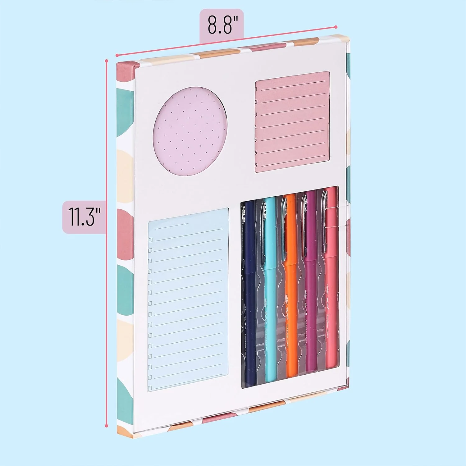 Sticky Notes Gift Box + Felt-Tip Pens, 305 pcs, Pastel Set - Image 5