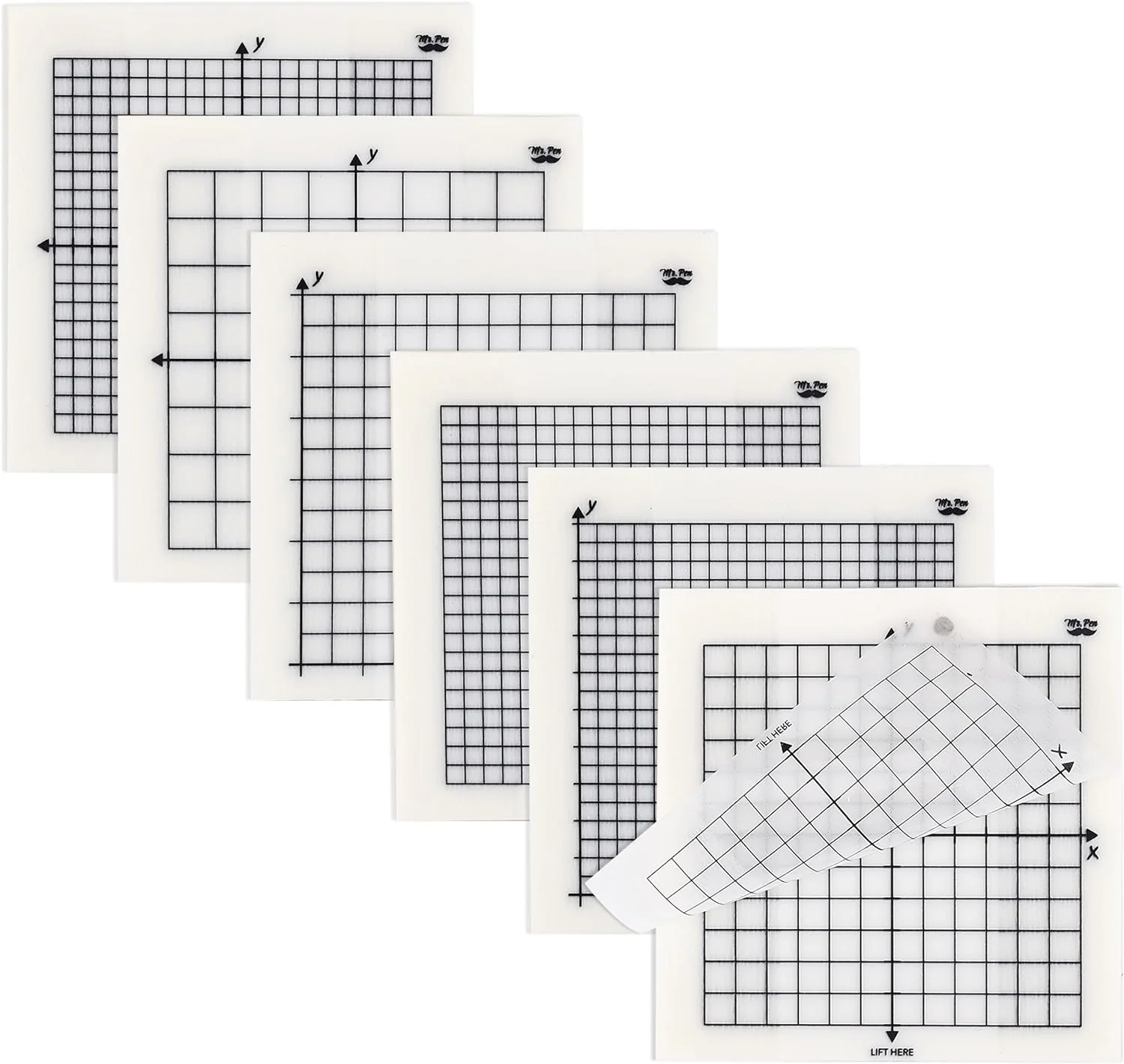 Transparent Graph Paper Sticky Notes, 3x3, 300 Sheets, + Fineliner - Image 8