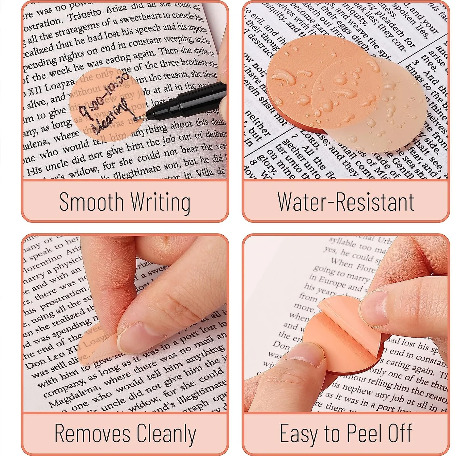 Transparent Round Sticky Notes, 560 Pcs, Assorted Colors, 28mm, Sticky Tabs with Quick-Dry Pen - Image 6