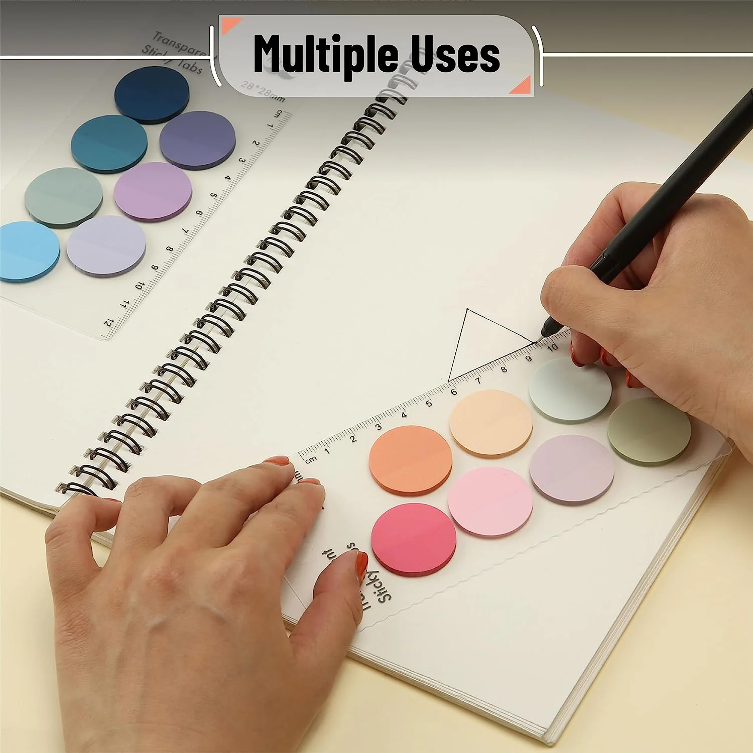Transparent Sticky Notes, 560 Pcs, Pastel Colors, Round Translucent Sticky Notes, Sticky Note Tabs, Pastel Sticky Notes, See Through Sticky Notes Transparent, Bible Sticky Notes - Image 4