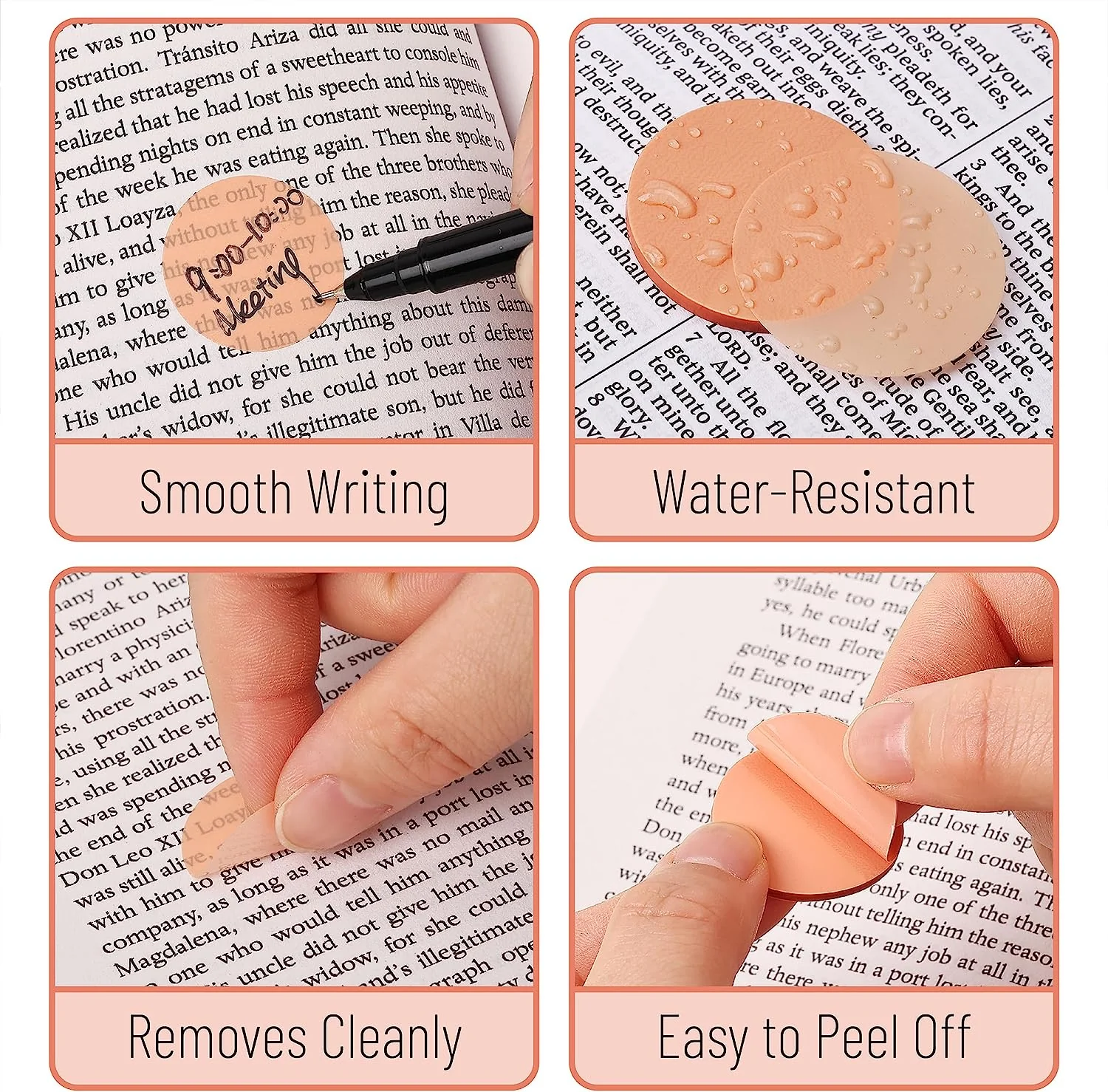 Transparent Sticky Notes, 560 Pcs, Pastel Colors, Round Translucent Sticky Notes, Sticky Note Tabs, Pastel Sticky Notes, See Through Sticky Notes Transparent, Bible Sticky Notes - Image 6
