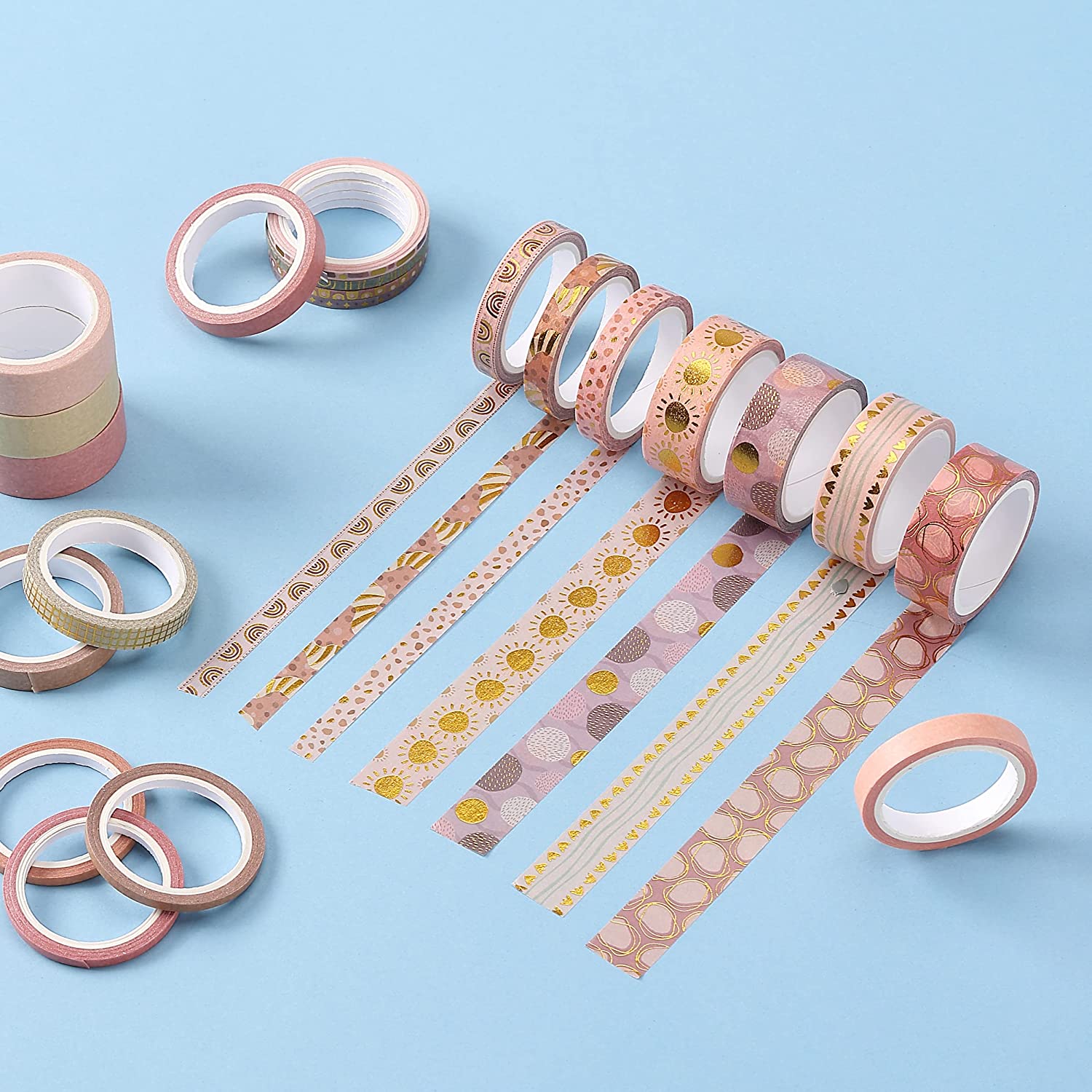 Washi Tape Set, 21 Roll, Boho Design, Decorative Tape, Washi Tapes, Cute Washi Tape, Cute Tape, Colored Tape, Scrapbook Tape, Washi Tape Cute, Washi Tape for Journaling, Craft Tape - Image 18