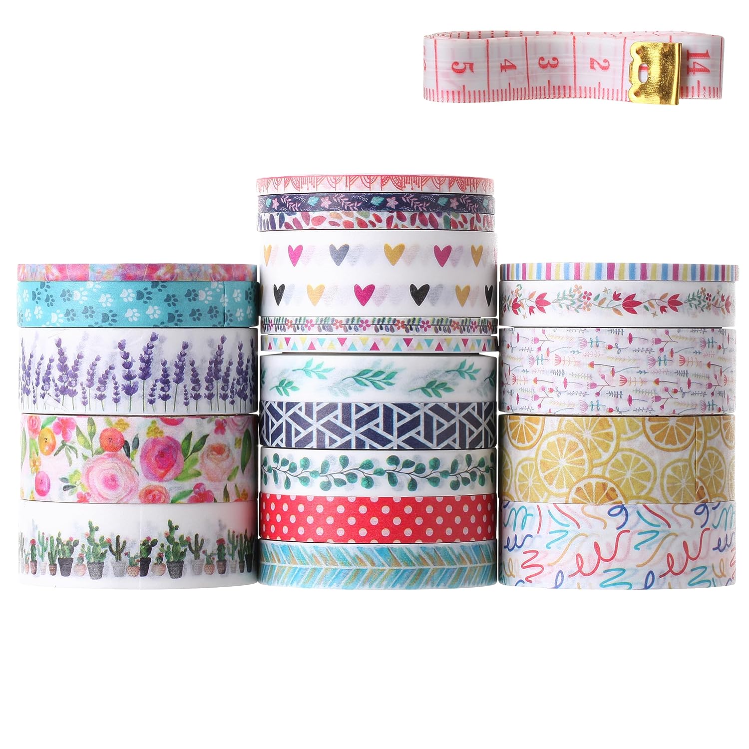 Washi Tape Set, 21 Roll, Boho Design, Decorative Tape, Washi Tapes, Cute Washi Tape, Cute Tape, Colored Tape, Scrapbook Tape, Washi Tape Cute, Washi Tape for Journaling, Craft Tape - Image 8